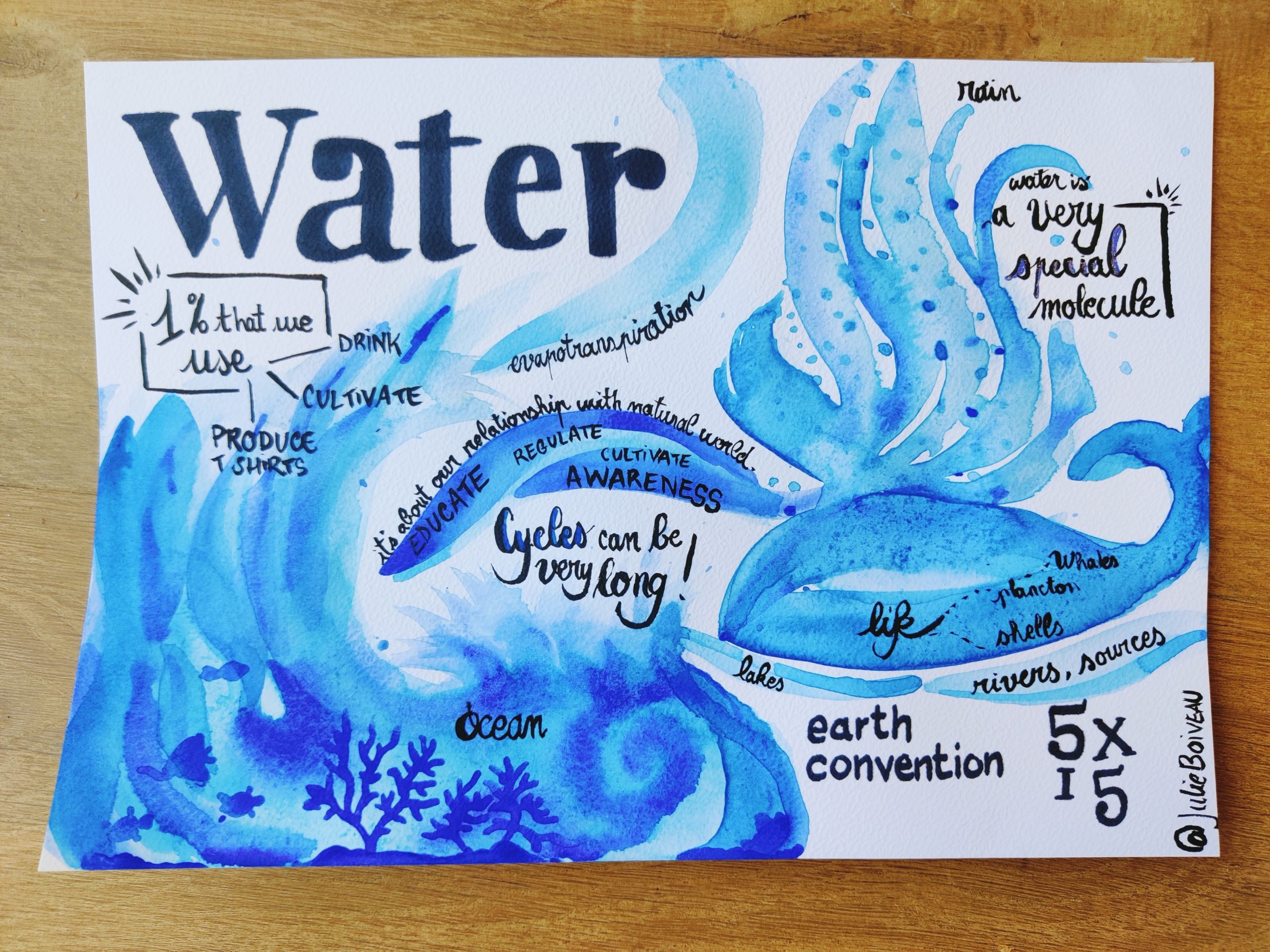 Earth Convention - Water generative scribing